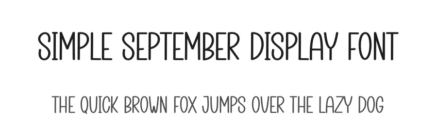 Simple September Display Font by creativeletter — Display Font