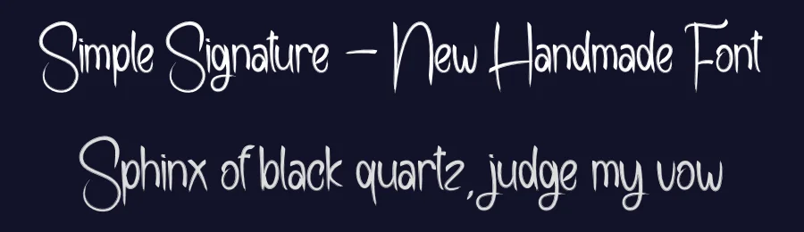 Simple Signature – New Handmade Font by creativeletter — Script Handwritten Font — thumbnail 2