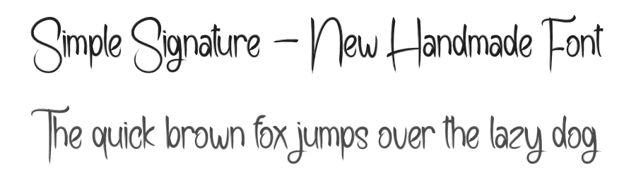 Simple Signature – New Handmade Font by creativeletter — Script Handwritten Font