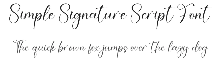 Simple Signature Script Font by creativeletter — Script Handwritten Font