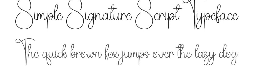 Simple Signature Script Typeface by creativeletter — Script Handwritten Font