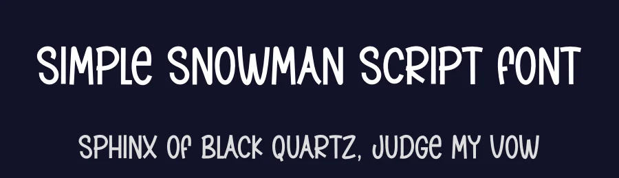 Simple Snowman Script Font by creativeletter — Display Font — thumbnail 2
