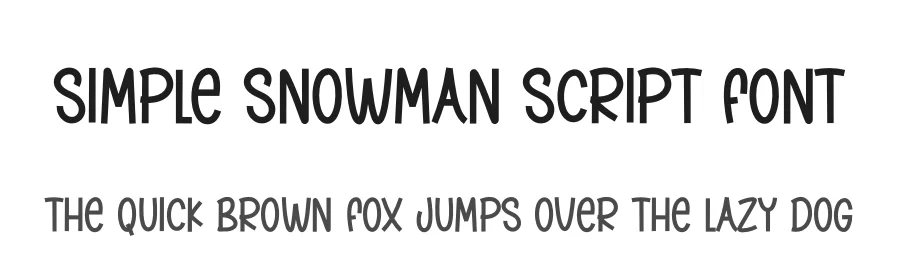 Simple Snowman Script Font by creativeletter — Display Font