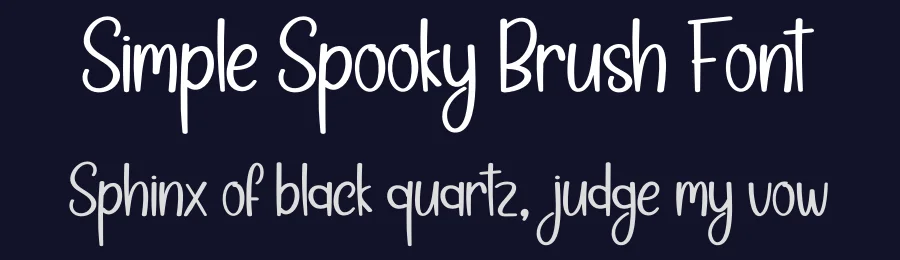 Simple Spooky Brush Font by creativeletter — Display Font — thumbnail 2