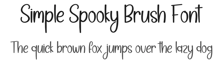 Simple Spooky Brush Font by creativeletter — Display Font