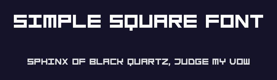 Simple Square Font by Alexander Shimanov — Display Font — thumbnail 2