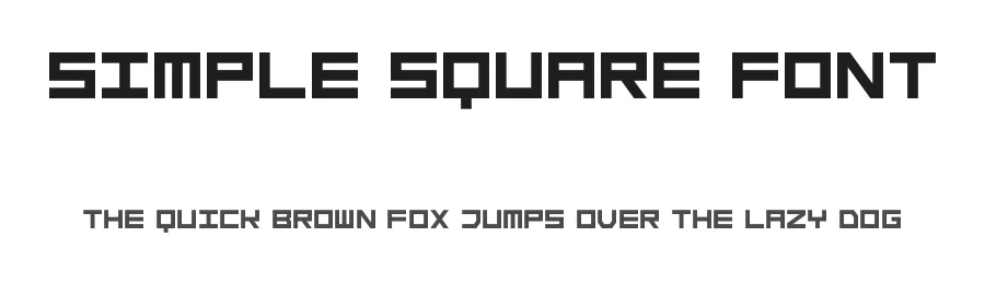 Simple Square Font by Alexander Shimanov β Display Font