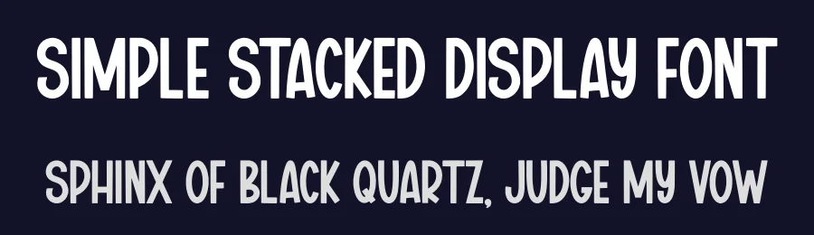 Simple Stacked Display Font by Minimalist Eyes — Display Font — thumbnail 2