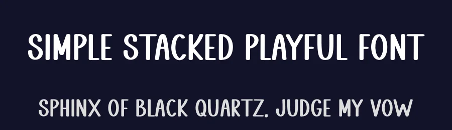 Simple Stacked Playful Font by freshtypeink — Display Font — thumbnail 2