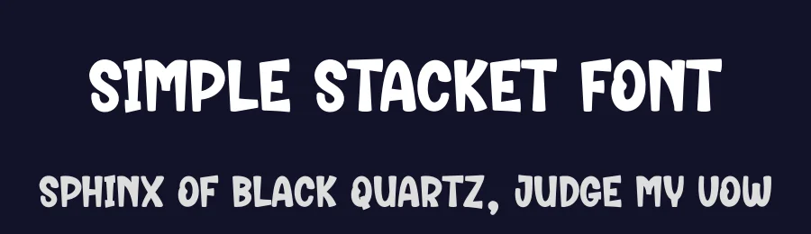 Simple Stacket Font by creativeletter — Display Font — thumbnail 2