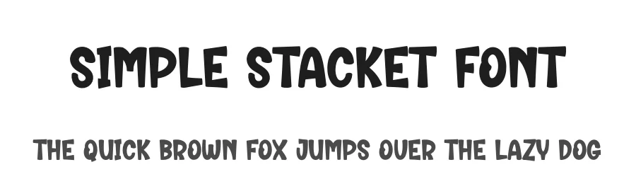 Simple Stacket Font by creativeletter — Display Font