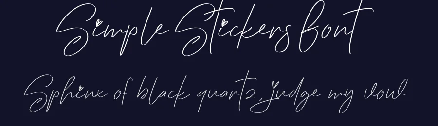 Simple Stickers Font by creativeletter — Script Handwritten Font — thumbnail 2