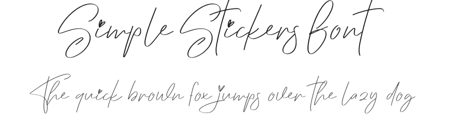 Simple Stickers Font by creativeletter — Script Handwritten Font
