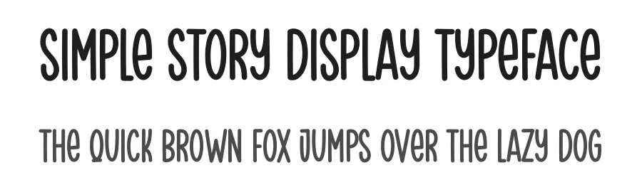 Simple Story Display Typeface by creativeletter — Script Handwritten Font