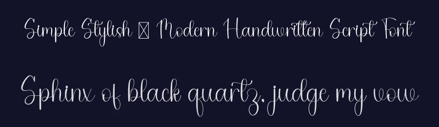 Simple Stylish – Modern Handwritten Script Font by freshtypeink — Script Handwritten Font — thumbnail 2