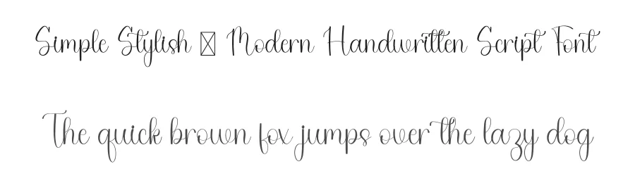 Simple Stylish – Modern Handwritten Script Font by freshtypeink — Script Handwritten Font