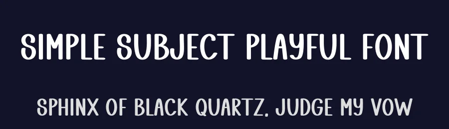 Simple Subject Playful Font by freshtypeink — Display Font — thumbnail 2