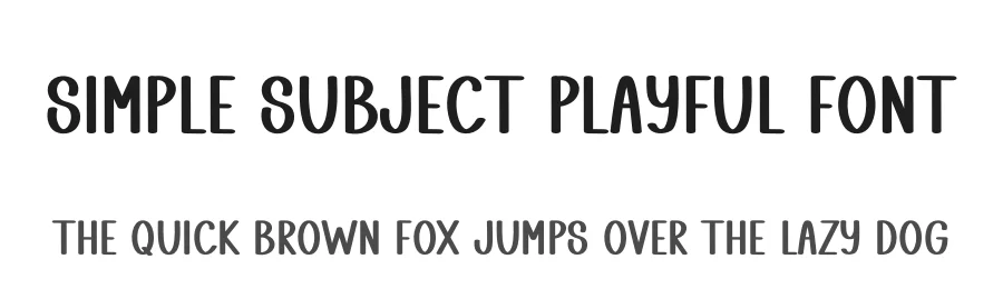Simple Subject Playful Font by freshtypeink — Display Font