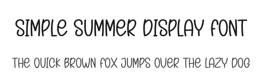Simple Summer Display Font by creativeletter — Display Font