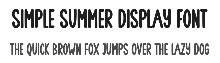 Simple Summer Display Font by creativeletter — Display Font