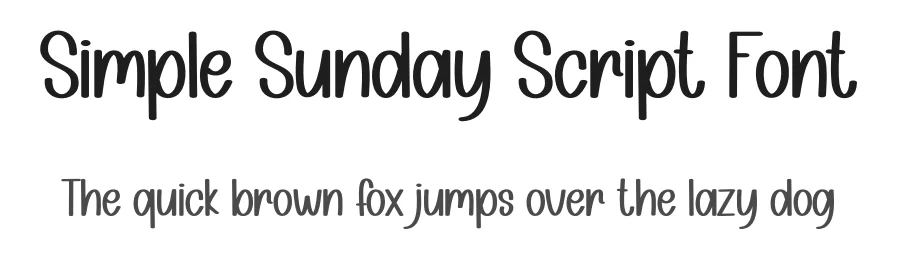 Simple Sunday Script Font by creativeletter — Script Handwritten Font