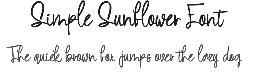 Simple Sunflower Font by levincreative — Script Handwritten Font