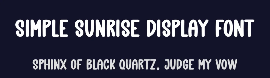 Simple Sunrise Display Font by creativeletter — Display Font — thumbnail 2