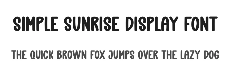 Simple Sunrise Display Font by creativeletter — Display Font