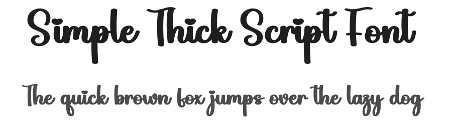 Simple Thick Script Font by andikastudio — Script Handwritten Font