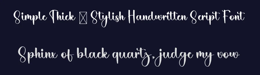 Simple Thick – Stylish Handwritten Script Font by freshtypeink — Script Handwritten Font — thumbnail 2