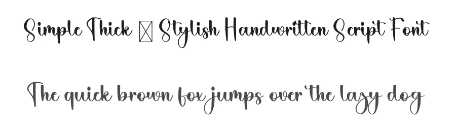 Simple Thick – Stylish Handwritten Script Font by freshtypeink — Script Handwritten Font