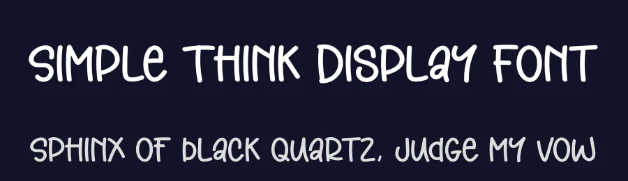 Simple Think Display Font by creativeletter — Display Font — thumbnail 2