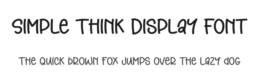 Simple Think Display Font by creativeletter — Display Font