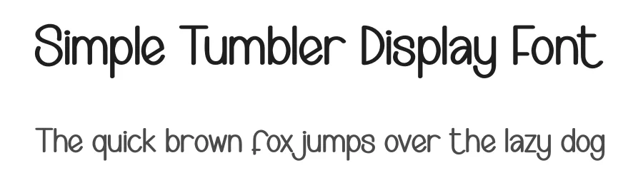 Simple Tumbler Display Font by andikastudio — Display Font