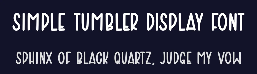 Simple Tumbler Display Font by Craftedtype — Decorative Font — thumbnail 2