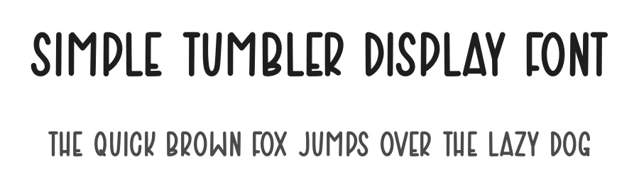 Simple Tumbler Display Font by Craftedtype — Decorative Font
