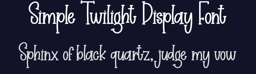 Simple Twilight Display Font by creativeletter — Display Font — thumbnail 2