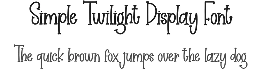 Simple Twilight Display Font by creativeletter — Display Font