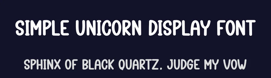 Simple Unicorn Display Font by creativeletter — Display Font — thumbnail 2