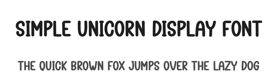Simple Unicorn Display Font by creativeletter — Display Font
