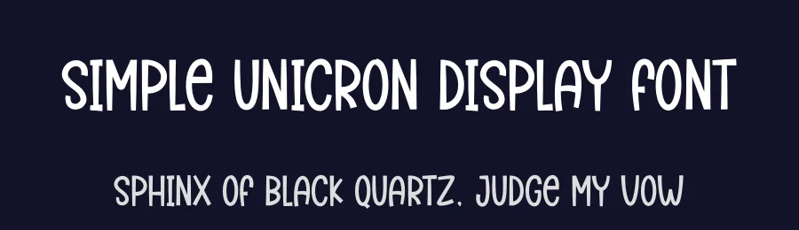 Simple Unicron Display Font by andikastudio — Display Font — thumbnail 2