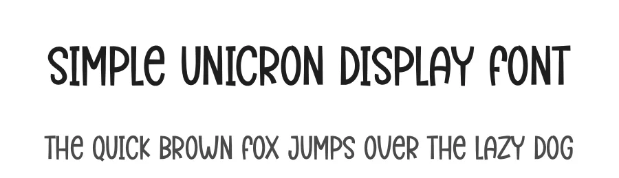 Simple Unicron Display Font by andikastudio β Display Font