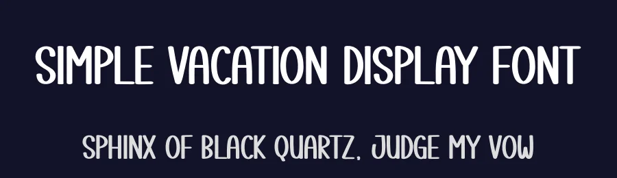 Simple Vacation Display Font by creativeletter — Display Font — thumbnail 2