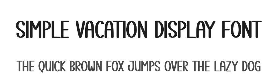 Simple Vacation Display Font by creativeletter — Display Font