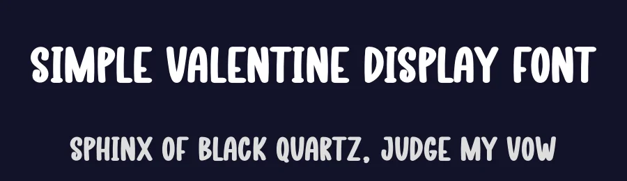 Simple Valentine Display Font by creativeletter — Display Font — thumbnail 2