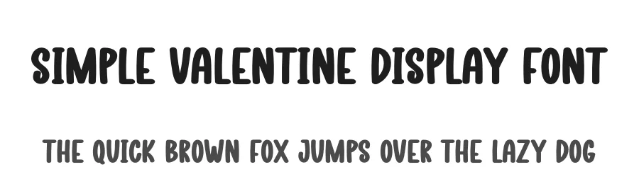 Simple Valentine Display Font by creativeletter — Display Font