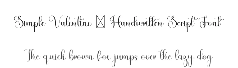 Simple Valentine – Handwritten Script Font by freshtypeink — Script Handwritten Font