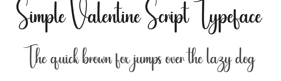 Simple Valentine Script Typeface by creativeletter — Script Handwritten Font