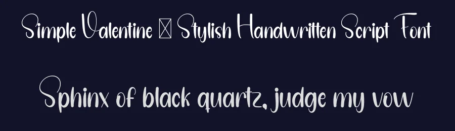 Simple Valentine – Stylish Handwritten Script Font by freshtypeink — Script Handwritten Font — thumbnail 2