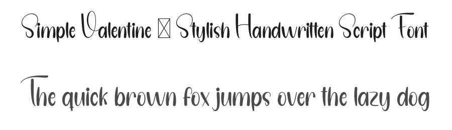 Simple Valentine – Stylish Handwritten Script Font by freshtypeink — Script Handwritten Font